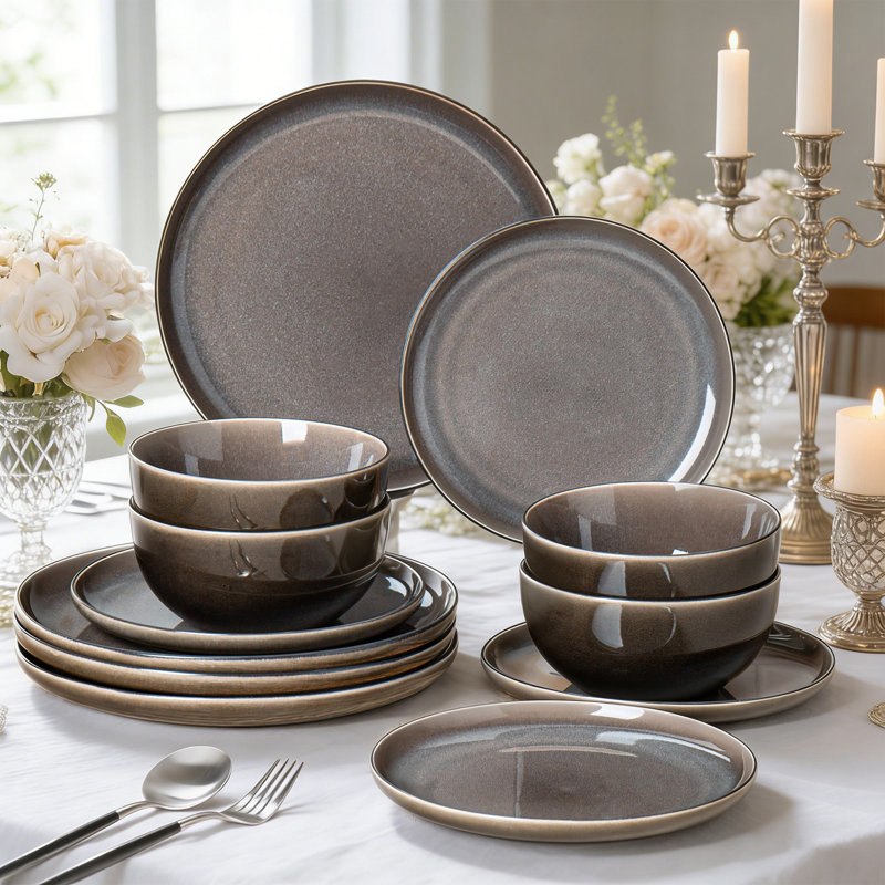 Joss & Main 12 Piece Stoneware Dinnerware Sets, Service For 4